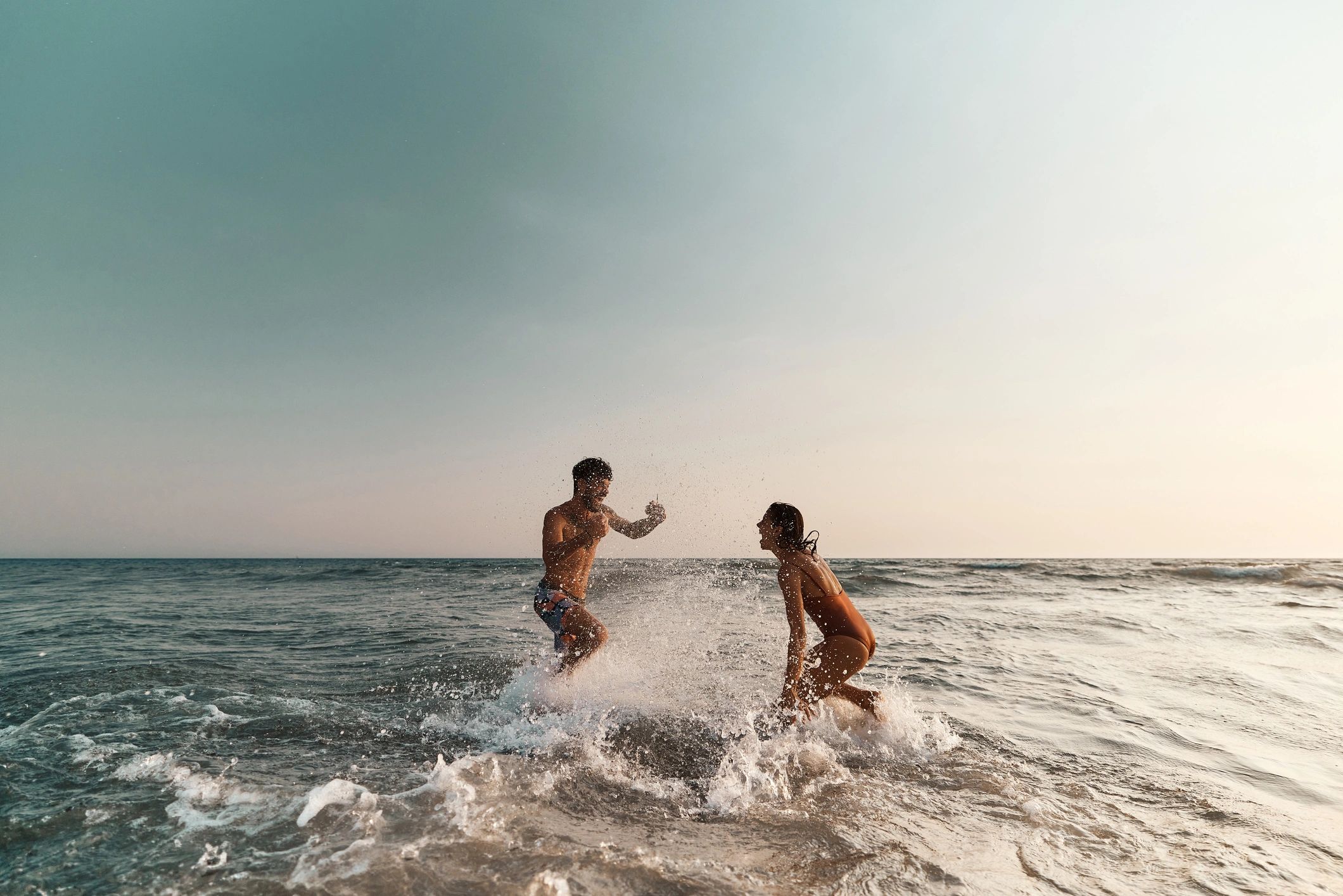 Travelers enjoying a lakeside getaway